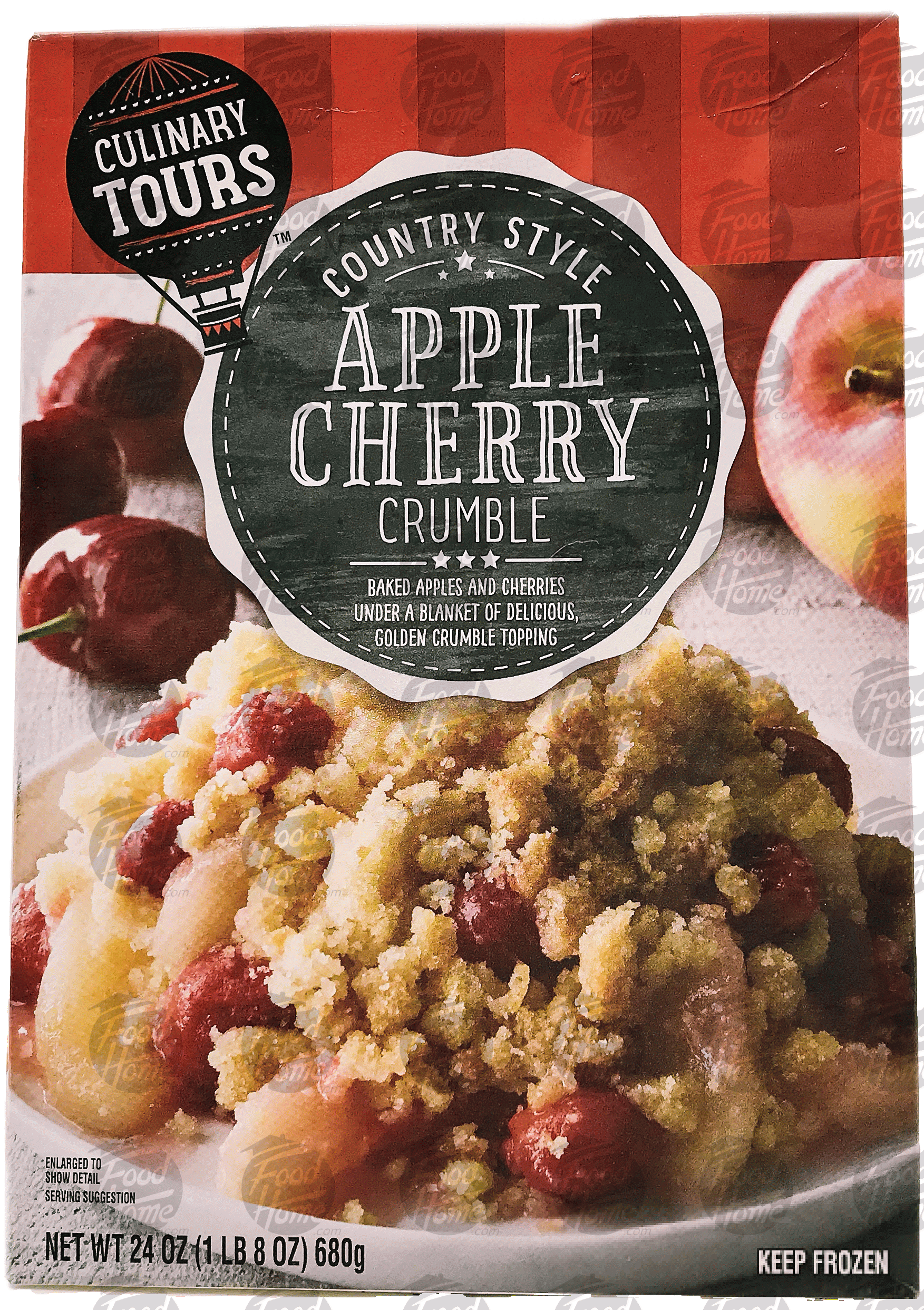 Culinary Tours  country style apple cherry crumble, frozen, box Full-Size Picture